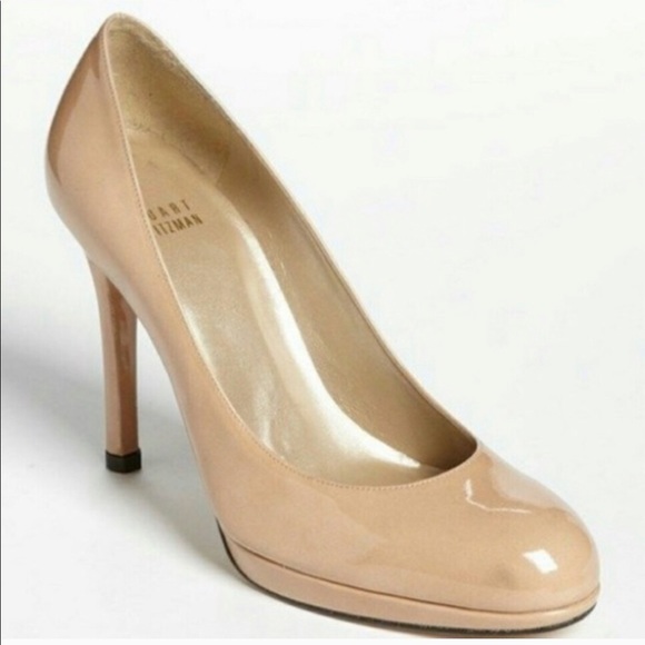 Stuart Weitzman Nude Platform Platswoon Pump 8.5 - Picture 3 of 9